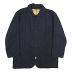 MCGREGOR Mens Navy Classic Quilted Wool Blend Jacket L Button Closure Warm