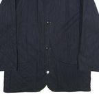 MCGREGOR Mens Navy Classic Quilted Wool Blend Jacket L Button Closure Warm