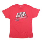 RUSSELL ATHLETIC Mens Red Western Kentucky Hilltoppers Graphic T-Shirt L Short