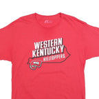 RUSSELL ATHLETIC Mens Red Western Kentucky Hilltoppers Graphic T-Shirt L Short