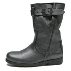 PALLADIUM Womens Leather Ankle Boots Black UK 4 Stylish Casual Footwear