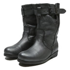 PALLADIUM Womens Leather Ankle Boots Black UK 4 Stylish Casual Footwear