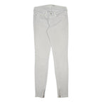 LEVI'S Womens Jeans White Slim Skinny Denim Cotton Blend W28 L31 Zip Closure