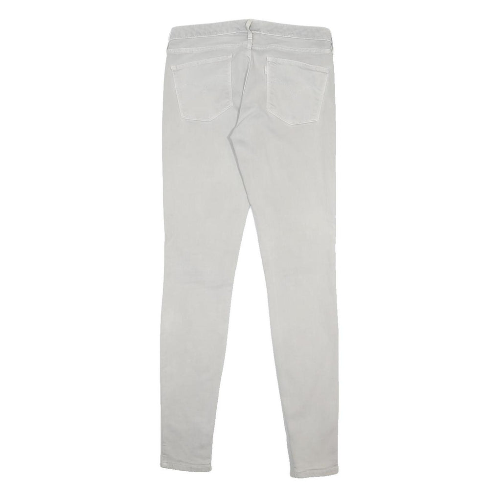 LEVI'S Womens Jeans White Slim Skinny Denim Cotton Blend W28 L31 Zip Closure