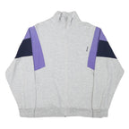 GONSO Mens Light Grey Navy & Purple Zip Jacket M Cotton Blend Casual Sportswear