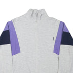 GONSO Mens Light Grey Navy & Purple Zip Jacket M Cotton Blend Casual Sportswear