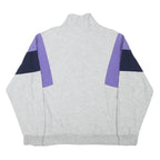 GONSO Mens Light Grey Navy & Purple Zip Jacket M Cotton Blend Casual Sportswear