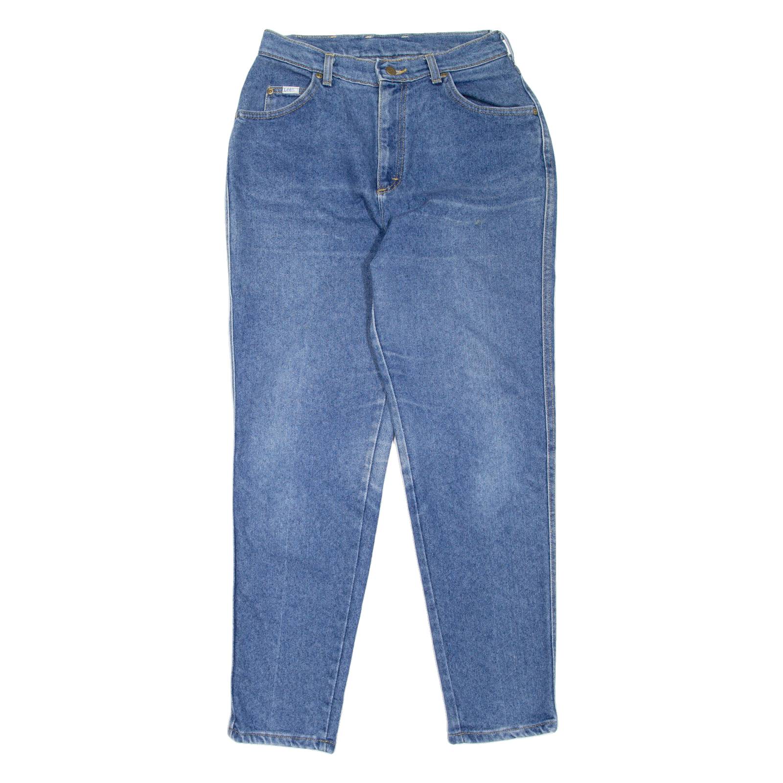 LEE Womens Jeans Blue Regular Mom Stone Wash W28 L29