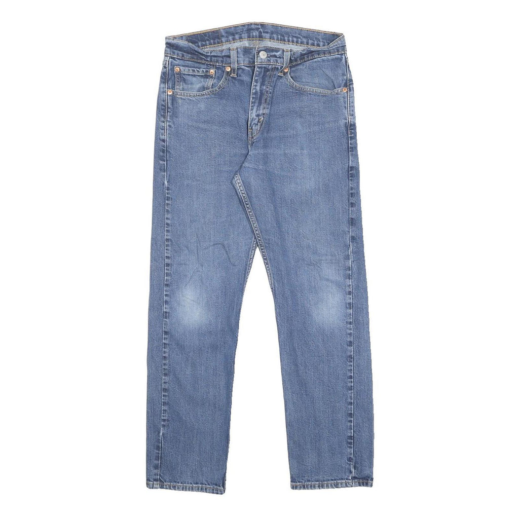 LEVI'S 505 Mens Jeans Blue Regular Straight Denim Medium W32 L30 Classic Fit Zip