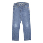 LEVI'S 505 Mens Jeans Blue Regular Straight Denim Medium W32 L30 Classic Fit Zip