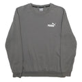 PUMA Mens Grey XS Crew Neck Cotton Blend Sweatshirt Logo Print Casual