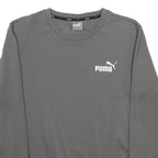 PUMA Mens Grey XS Crew Neck Cotton Blend Sweatshirt Logo Print Casual