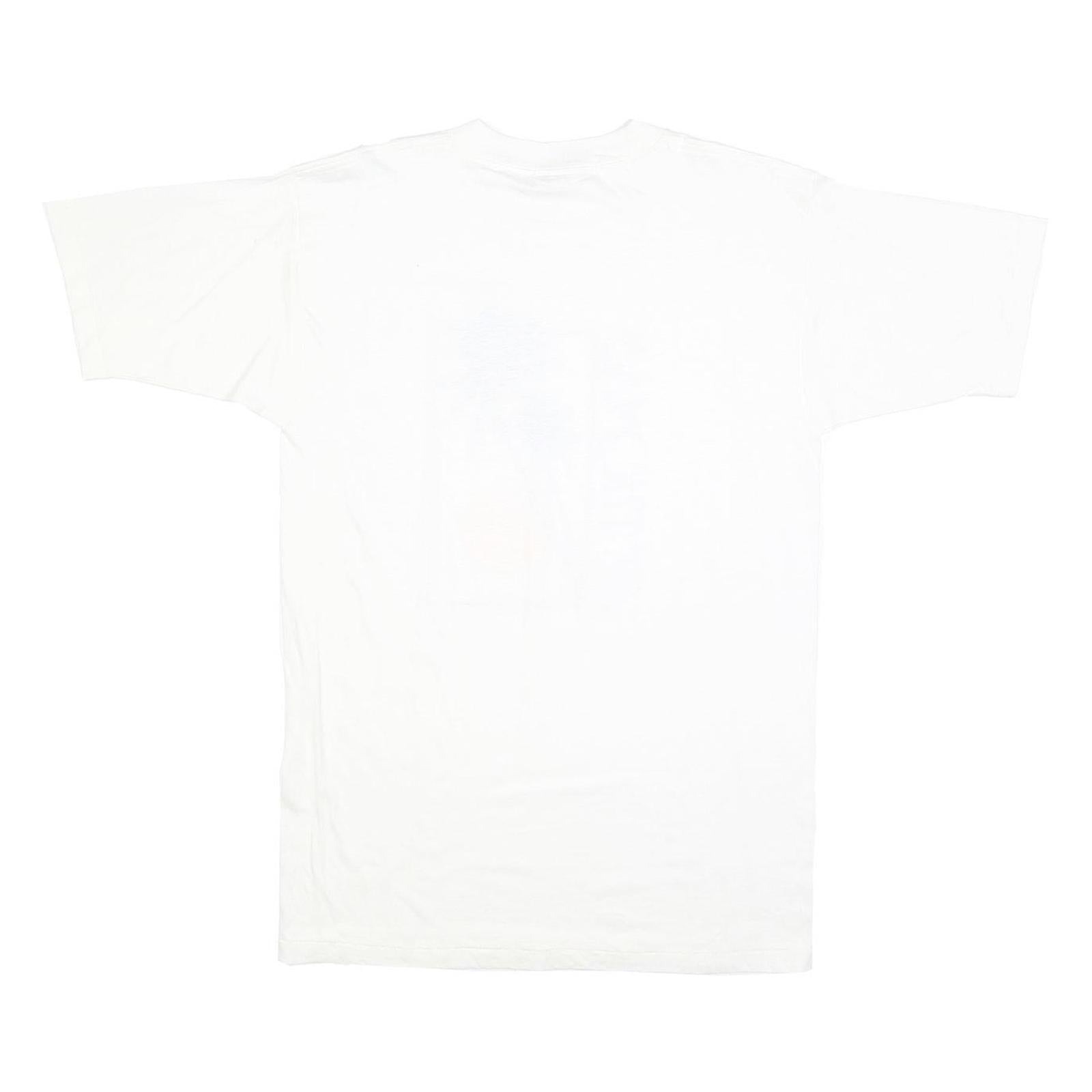Mens White St Thomas Graphic T-Shirt L Short Sleeve Crew Neck Cotton