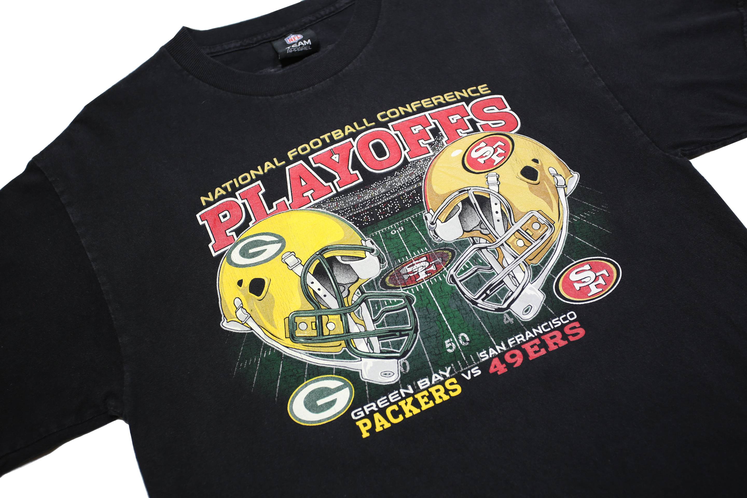 NFL Mens Black Playoffs Graphic T-Shirt S Short Sleeve Crew Neck Football Fan