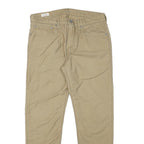 LEVI'S Mens Cotton Blend Beige Slim Slim Leg Trousers W33 L28 Casual Classic Zip