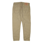 LEVI'S Mens Cotton Blend Beige Slim Slim Leg Trousers W33 L28 Casual Classic Zip