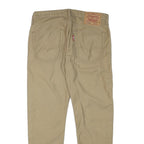 LEVI'S Mens Cotton Blend Beige Slim Slim Leg Trousers W33 L28 Casual Classic Zip