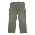 DICKIES Mens Green Regular Straight Denim Cotton Blend Medium W40 L31 Workwear