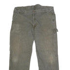 DICKIES Mens Green Regular Straight Denim Cotton Blend Medium W40 L31 Workwear