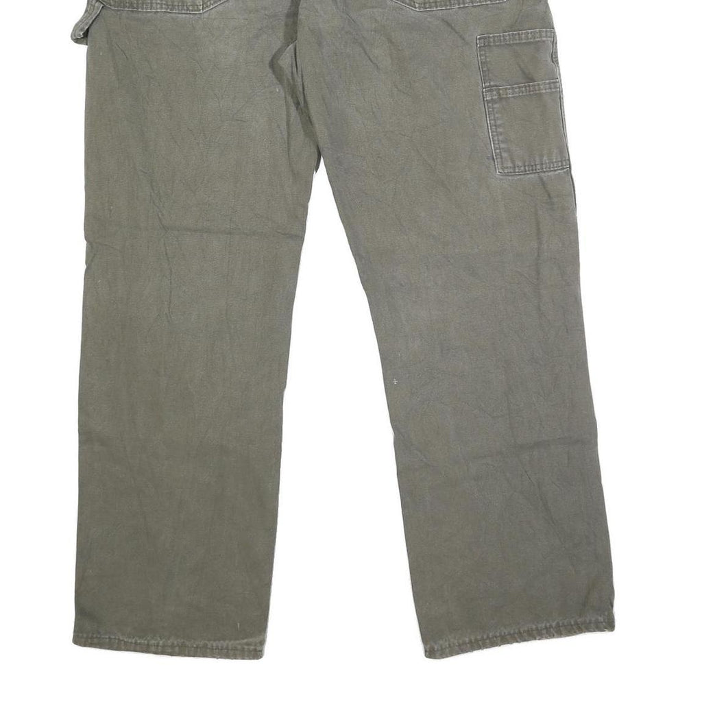 DICKIES Mens Green Regular Straight Denim Cotton Blend Medium W40 L31 Workwear