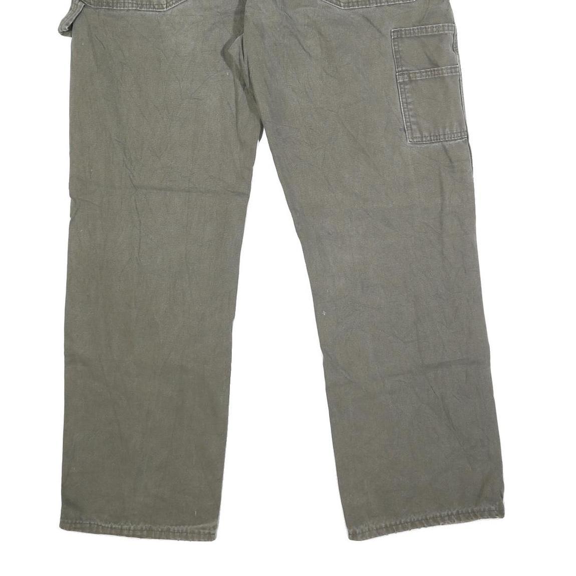 DICKIES Mens Green Regular Straight Denim Cotton Blend Medium W40 L31 Workwear