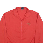 VVC Mens Red Nylon Jacket S Plain Zip Lightweight Casual