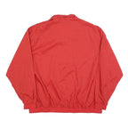 VVC Mens Red Nylon Jacket S Plain Zip Lightweight Casual