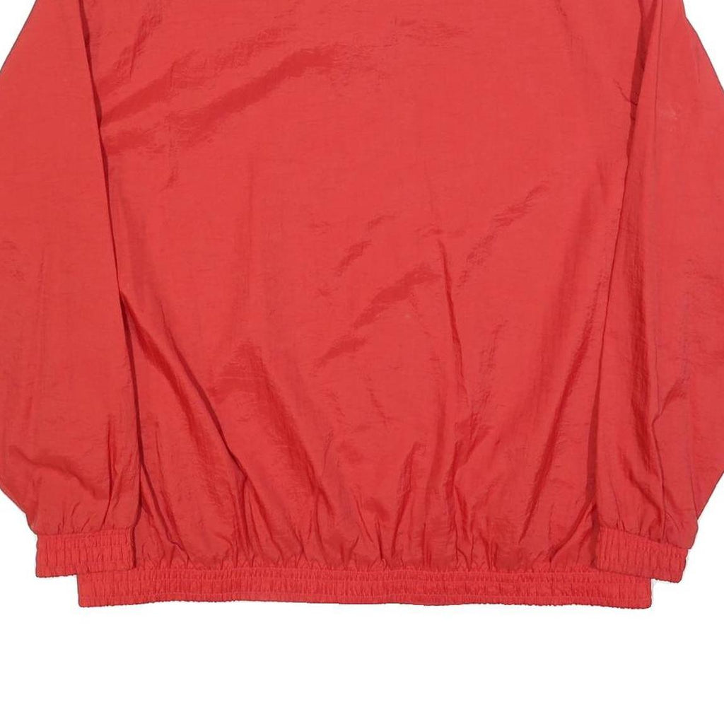 VVC Mens Red Nylon Jacket S Plain Zip Lightweight Casual