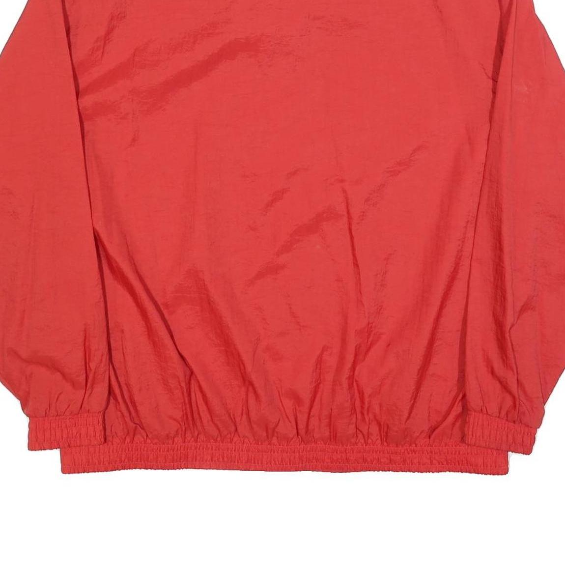 VVC Mens Red Nylon Jacket S Plain Zip Lightweight Casual