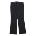 DICKIES Womens Cotton Blend Black Slim Flared Trousers W32 L32 Workwear Zip