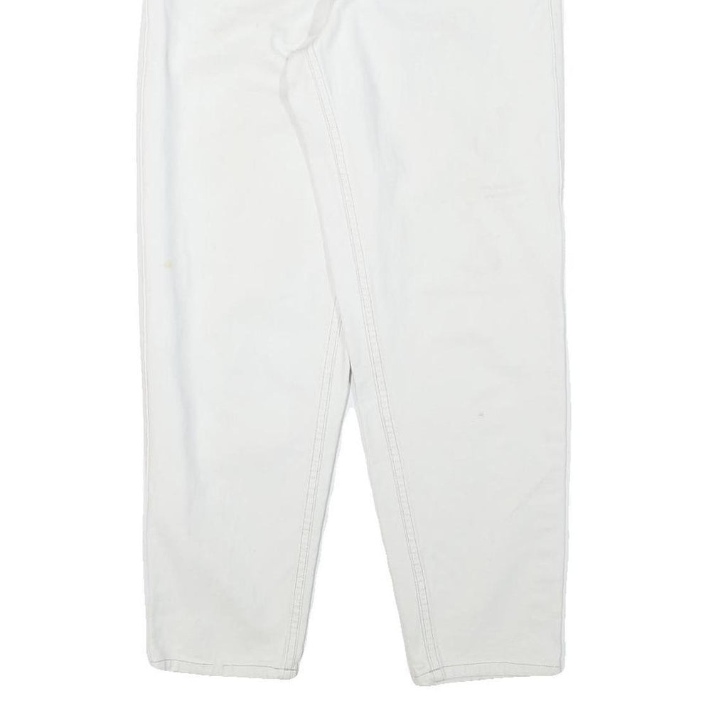 TEDDYS Womens White Relaxed Jeans Cotton Blend Zip W29 L28 Casual Fit Comfort