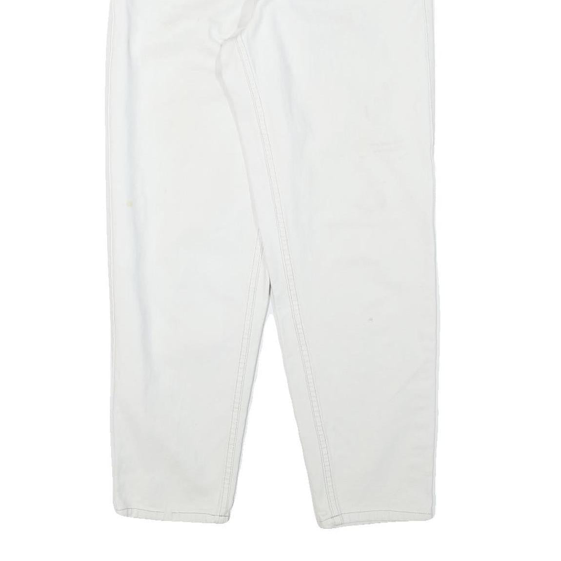 TEDDYS Womens White Relaxed Jeans Cotton Blend Zip W29 L28 Casual Fit Comfort