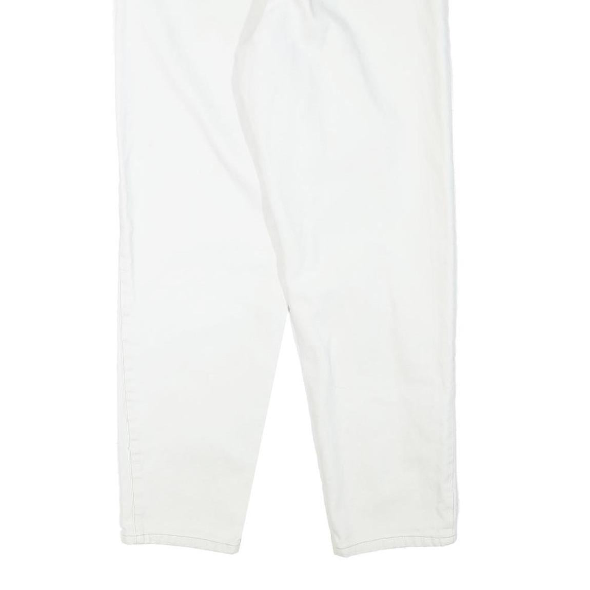 TEDDYS Womens White Relaxed Jeans Cotton Blend Zip W29 L28 Casual Fit Comfort