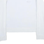 NIKE Womens White Crew Neck M Cotton Blend Sweatshirt Casual Lightweight