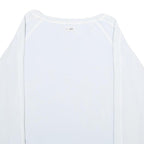 NIKE Womens White Crew Neck M Cotton Blend Sweatshirt Casual Lightweight