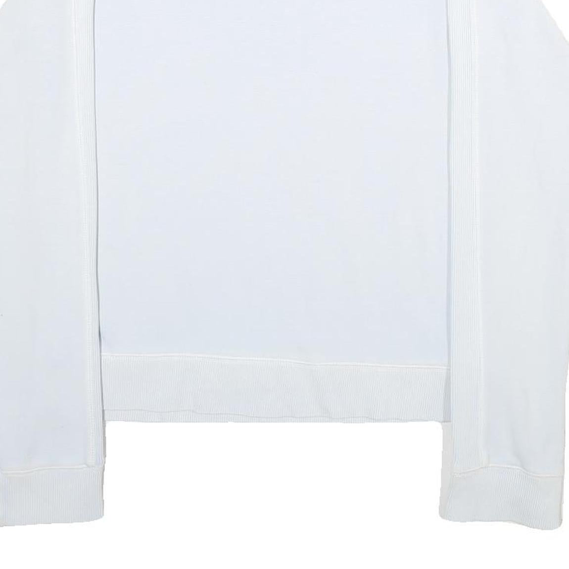 NIKE Womens White Crew Neck M Cotton Blend Sweatshirt Casual Lightweight