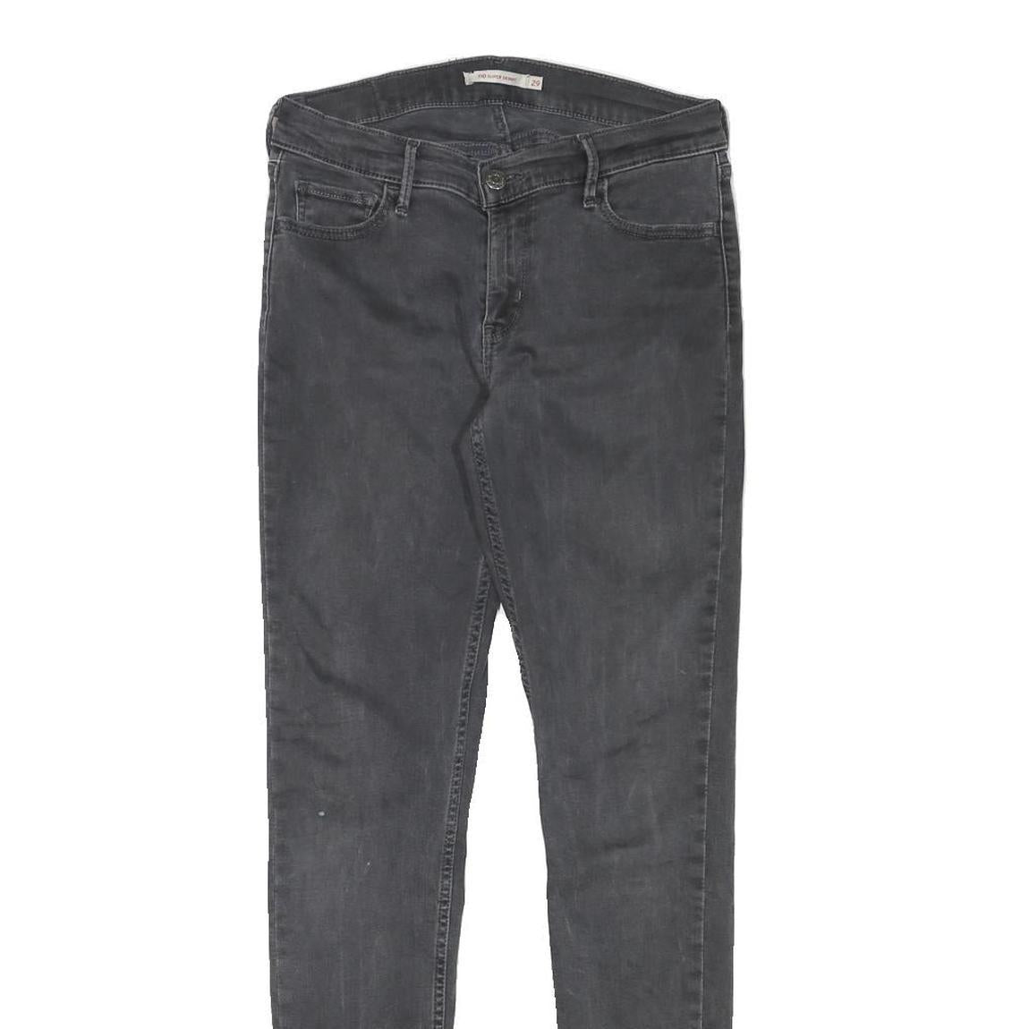 LEVI'S Womens Black Slim Skinny Denim Medium W27 L30 Slim Fit Cotton Blend Jeans