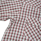 DICKIES Mens Red & White Check Western Shirt L Classic Summer Workwear