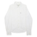 ABERCROMBIE & FITCH Mens White Plain Shirt S Cotton Casual Button-Down