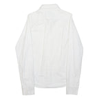 ABERCROMBIE & FITCH Mens White Plain Shirt S Cotton Casual Button-Down