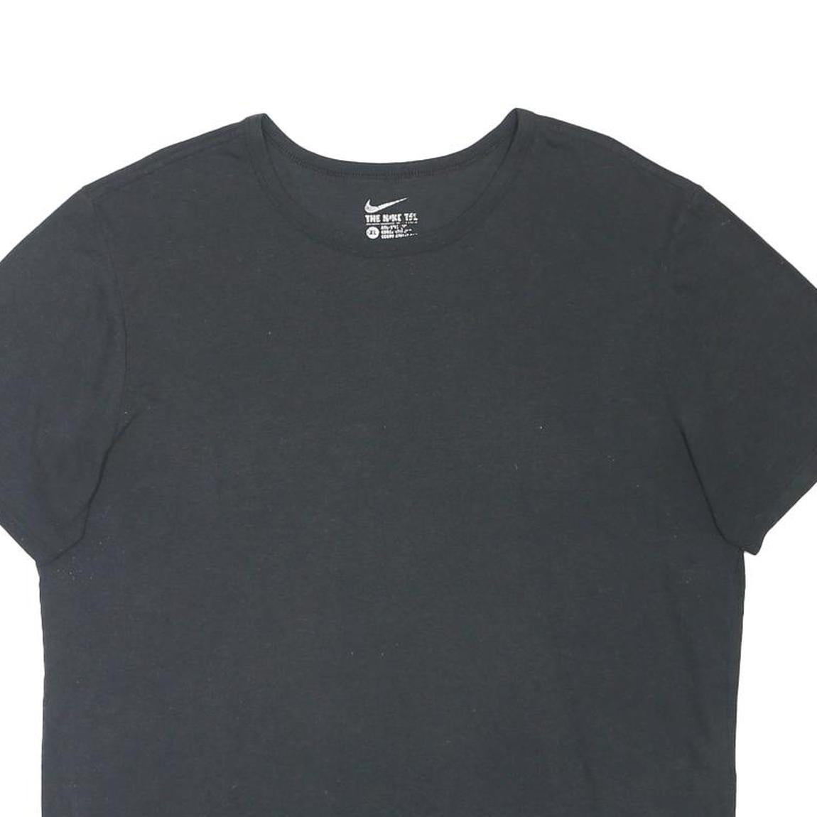 NIKE Mens Black Classic T-Shirt XL Short Sleeve Crew Neck Cotton Blend