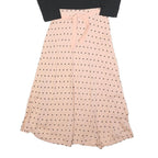 DREAMGIRL Womens Black & Beige Polka Dot Day Cotton Blend Dress XS Polka Dot