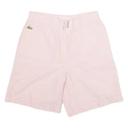 LACOSTE Womens Workwear Shorts Pink Striped XS W26