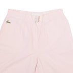 LACOSTE Womens Workwear Shorts Pink Striped XS W26