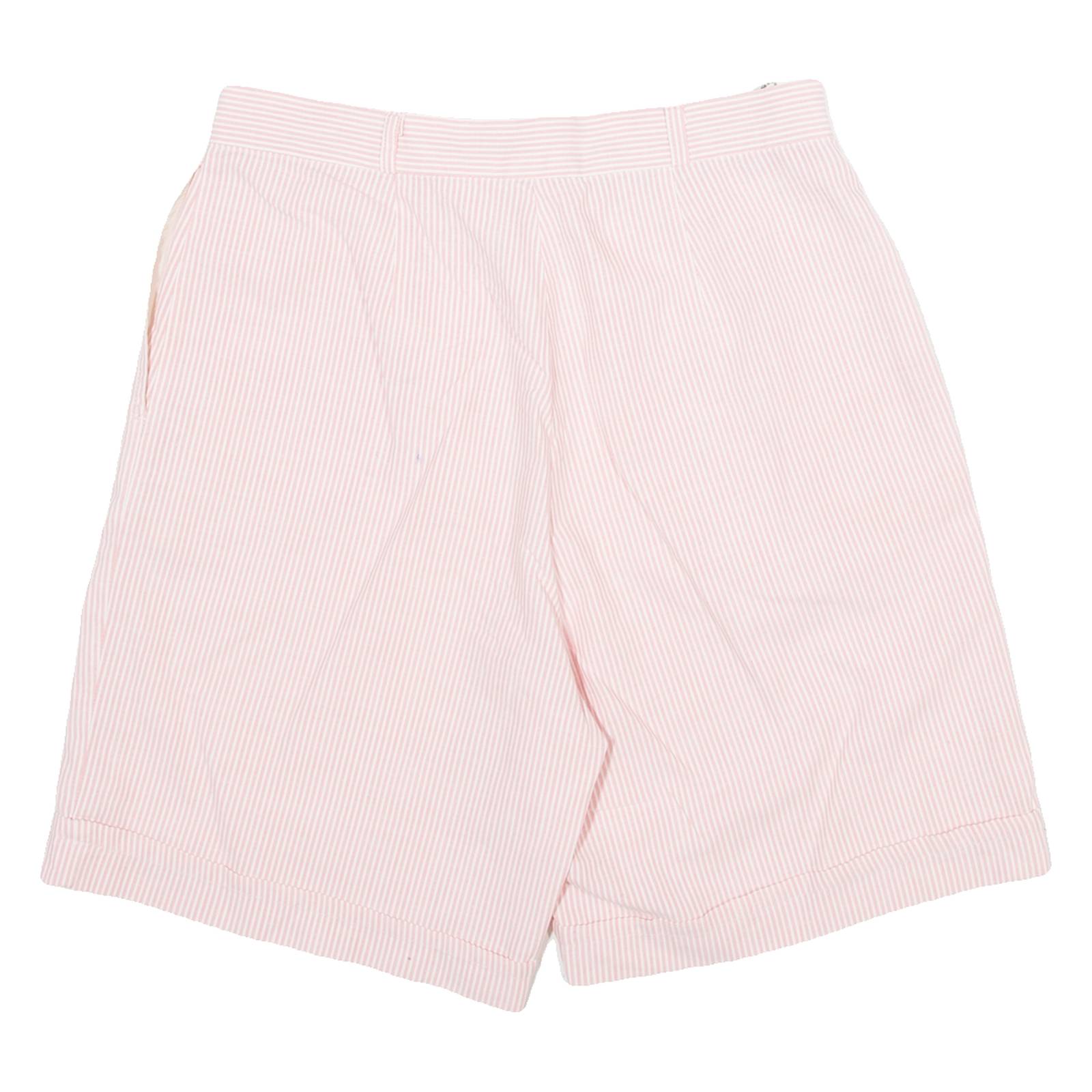 LACOSTE Womens Workwear Shorts Pink Striped XS W26