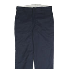 DICKIES Mens Regular Fit Cotton Blend Navy Blue Trousers W37 L31 Workwear Casual
