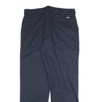 DICKIES Mens Regular Fit Cotton Blend Navy Blue Trousers W37 L31 Workwear Casual