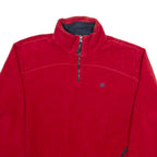NAUTICA Mens Jumper Red 1/4 Zip Tight Knit M