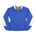 MAJESTIC Mens Blue & White Zip Jacket 2XL Polyester Sportswear Casual Outerwear