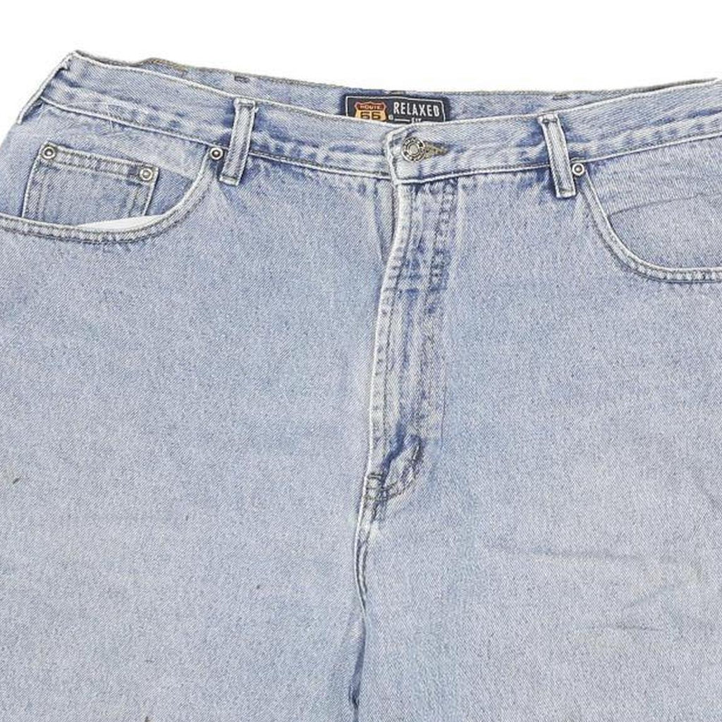 ROUTE 66 Womens Shorts Blue Casual Denim L W32 Relaxed Fit Cotton Blend